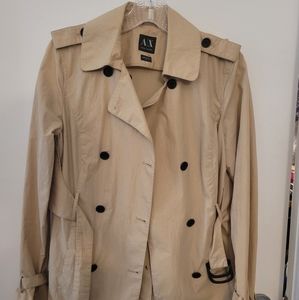 Armani Exchange cropped trench jacket